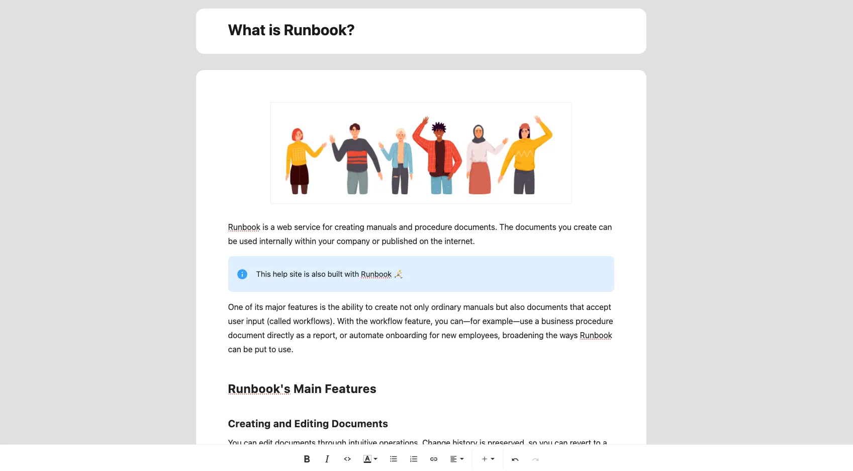 Runbook manual builder